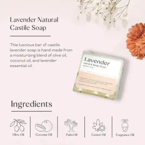 Vista 8 de Dear Ava Regalos de spa para mujeres – Cuidado personal orgánico de lujo anti estrés relajante baño y cuerpo Kit de cesta para ella con tarjeta