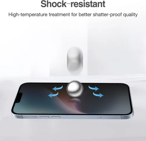 Vista 10 de ProCase Paquete de 2 protectores de pantalla de privacidad para iPhone 17e, 16e, 14, 13, 13 Pro