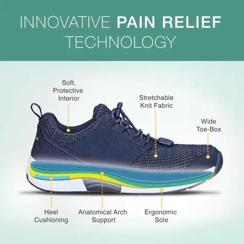 Vista 3 de Orthofeet Zapatillas ortopédicas de punto Francis sin ataduras para mujer