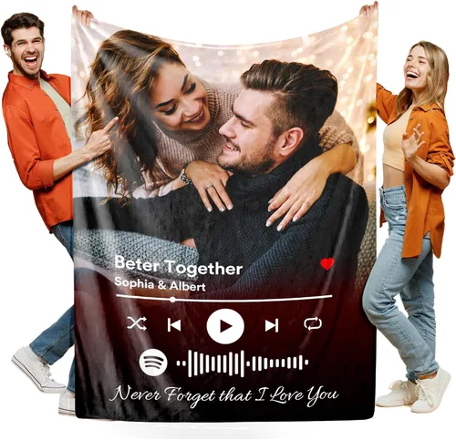 Vista 23 de Manta personalizada con foto, manta de collage personalizada con tu propia imagen, fabricada en Estados Unidos, regalo para ella, él, mujeres