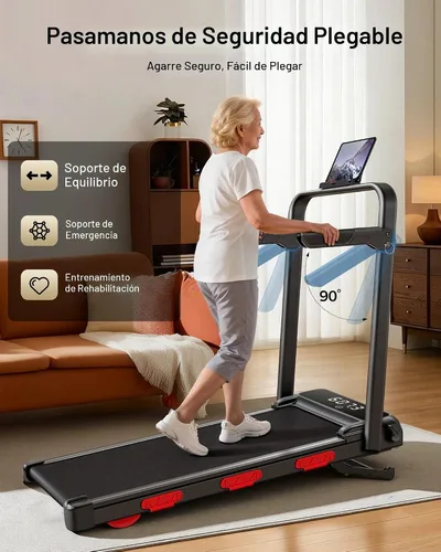 Vista 6 de 15% Auto Incline Walking Pad Treadmill with 12-Level, 43″ High Armrests