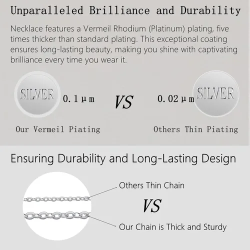 Vista 7 de Diamond Pendant Necklaces for Women, Moissanite Necklace 0.5Ct-7.6Ct, Anniversary Birthday Gifts for Wife, Soulmate, Jewelry Gift for Women Mom