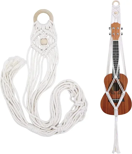 Vista 9 de Soporte de montaje en pared para ukelele para ukelele soprano, kit alternativo