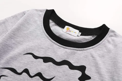 Vista 3 de Camisetas de manga corta para bebés, niños pequeños, con estampado de dinosaurios, ropa de algodón, para verano