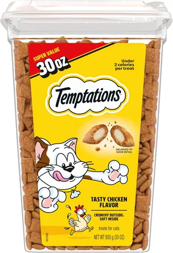 Vista 13 de Golosinas Temptations clásicas para gatos, empaque múltiple