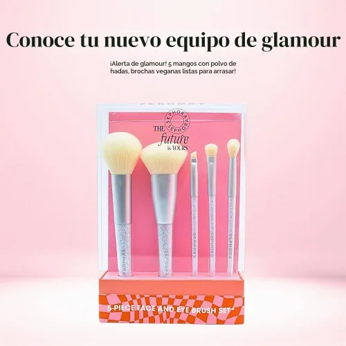 Vista 2 de SEPHORA COLLECTION - Juego de brochas para rostro y ojos (5 piezas)