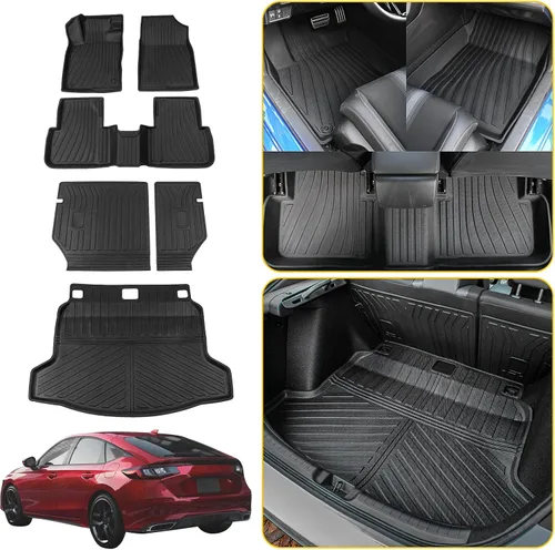 Vista 9 de Alfombrilla de carga compatible con Honda Civic Hatchback 2022-2025 2026, forro de carga de elastómero termoplástico, protector de cubierta