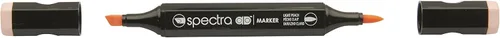 Vista 17 de AD Marker Chartpak Spectra, Tri-Nib y cepillo de doble punta, rojo ladrillo, 1 cada uno (S033AD)