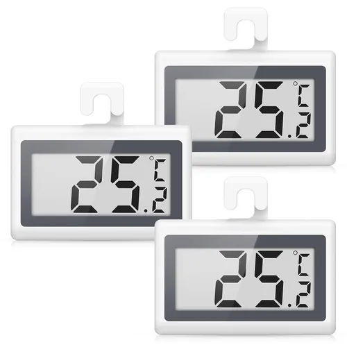 Vista 10 de KeeKit Termómetro para refrigerador, termómetro digital para nevera con pantalla LCD, medidor de temperatura del congelador con interruptor de ℃/℉