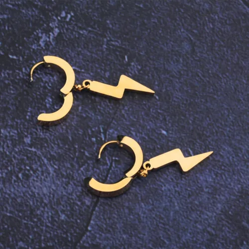 Vista 5 de TTJHGYQO Aretes de cruz chapados en oro para mujer, chapados en oro, delicados aretes hipoalergénicos, cruzrayo
