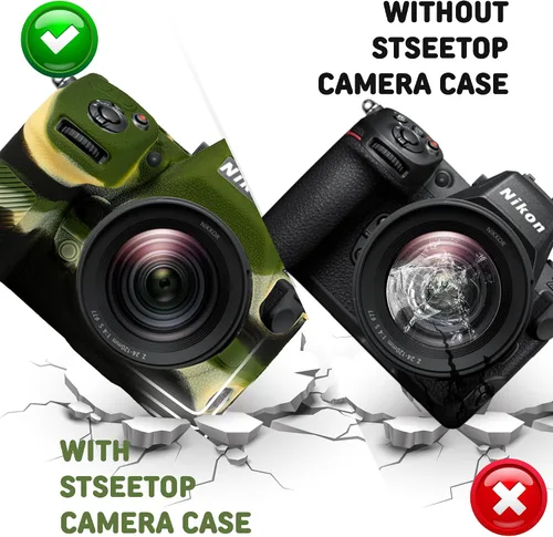 Vista 6 de Nikon Z8 - Funda protectora de goma de silicona para cámara, compatible con Nikon Z8 (verde militar)