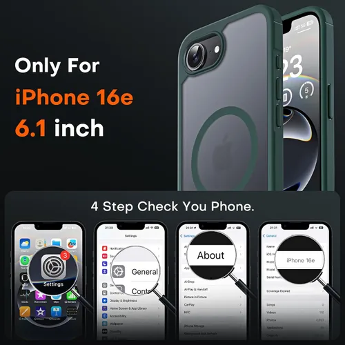 Vista 662 de TOCOL Funda para iPhone 11, compatible con Magsafe, protección completa de cámara, imanes integrados, protección contra caídas, funda translúcida