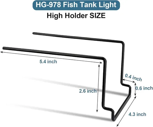 Vista 2 de hygger Soporte de soporte alto para luz de acuario, adecuado para la luz del tanque de peces modelo HG978