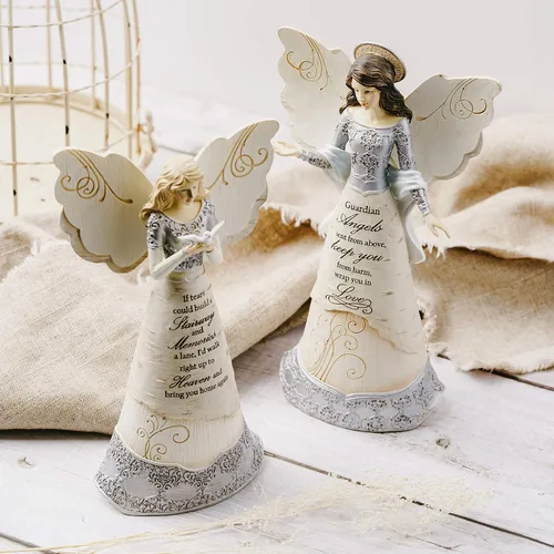 Vista 6 de Elements 82310 - Figura coleccionable de ángel de la guarda, ángel con halo, 9 pulgadas