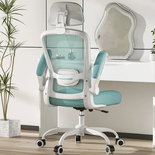 Vista 13 de Mimoglad Silla de oficina, silla de escritorio ergonómica de respaldo alto con soporte lumbar ajustable y reposacabezas, silla giratoria con Todo