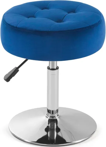Vista 15 de Gitrah Silla de Tocador Negra para Cuarto de Maquillaje Taburete de Tocador para Cuarto de Maquillaje Redondo Acolchado de Cuero PU Silla