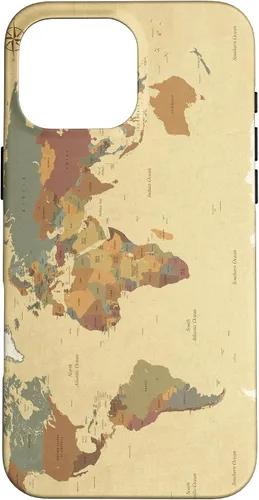 Vista 19 de Funda para teléfono inteligente con diseño de mapa mundial para iPhone 17
