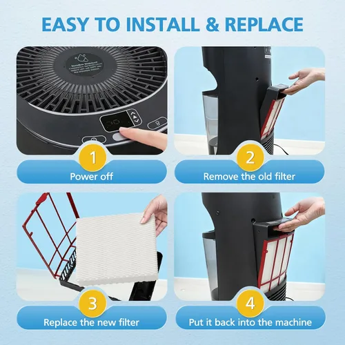 Vista 7 de iSingo Humidificador que absorbe el filtro T HFT600 HFT600 para humidificador Honeywell Hev615 Hev620, compatible con Honeywell HFT600 Filtro