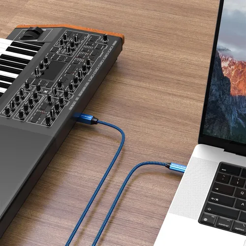 Vista 7 de Cable de impresora USB C a B de 3 pies, cable de impresora de alta velocidad compatible con impresoras, escáneres, faxes, teclados midi, grabaciones