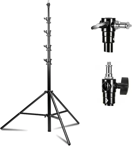 Vista 10 de Kate - Soporte de luz resistente de 10.8 pies con ruedas para Softbox, Monolight Soporte de luz profesional ajustable de acero inoxidable
