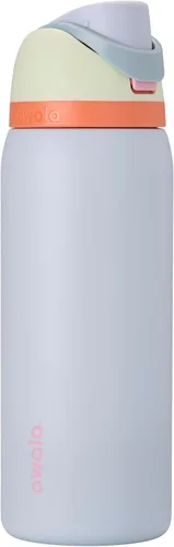 Vista 40 de Owala FreeSip - Acero inoxidable - 32 oz - Morado/Azul (pistas de esquí de los años 80)