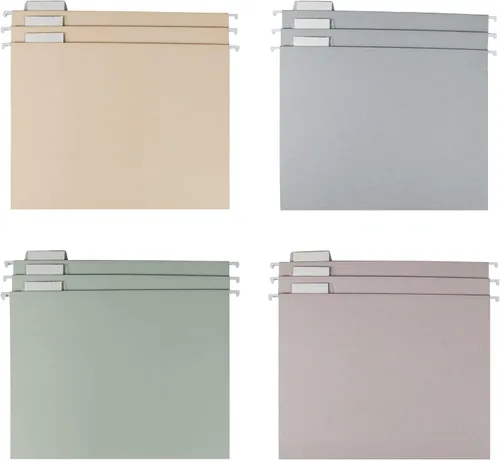 Vista 30 de Y YOMA Paquete de 6 Carpetas Colgantes con Degradado Tamaño Carta Carpetas Colgantes Decorativas Bonita Carpeta Organizadora para Gabinete