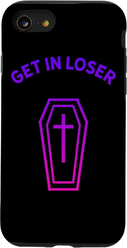 Vista 18 de Pastel Goth Aesthetic Black Gradient Coffin Get in Loser Emo Case for iPhone 17