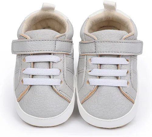 Vista 4 de GAISUMMI Zapatos deportivos unisex para bebés y niñas, de piel sintética, con suela antideslizante de goma