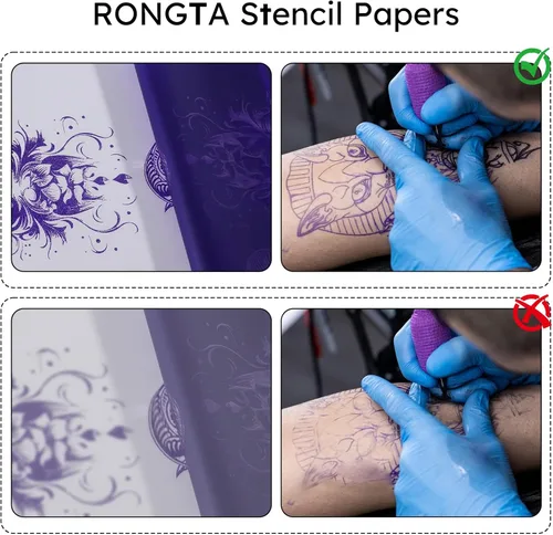 Vista 6 de 35 hojas de papel de plantilla de tatuaje, papel de transferencia térmica