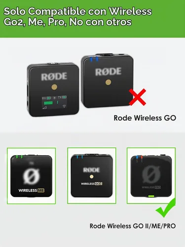 Vista 2 de YOUSHARES - Funda de silicona para Rode Wireless GO II/Wireless PRO/Wireless ME, funda protectora de silicona compatible con el sistema de micrófono