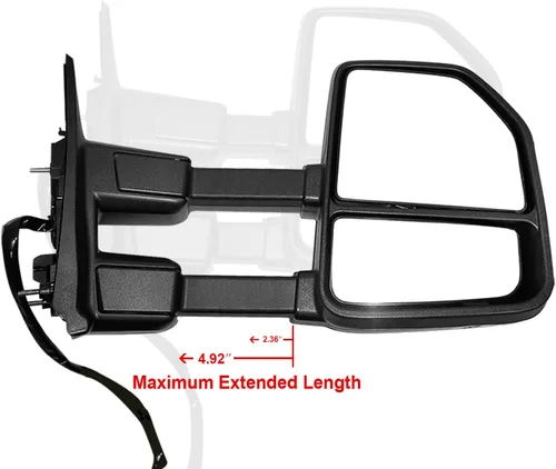 Vista 5 de Espejos de Remolque compatibles para Ford F250 F350 F450 F550 Super Duty Truck 1999-2016 Espejos Laterales con Luz de Señal de Giro Eléctricos