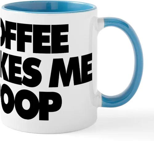 Vista 8 de CafePress Time To Poop Mugs Taza de café de cerámica de 11 oz (11.0 fl oz)