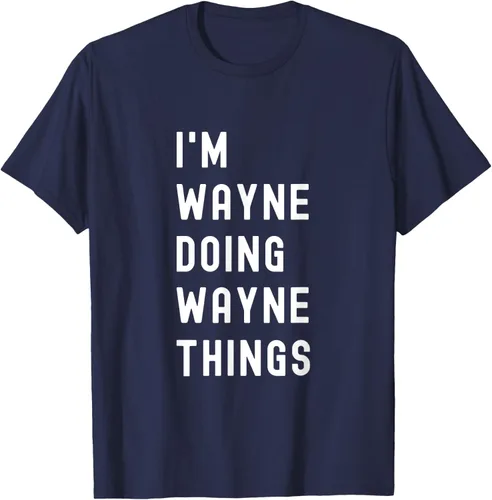 Vista 71 de Camiseta I'm Wayne Doing Wayne Things, Negro