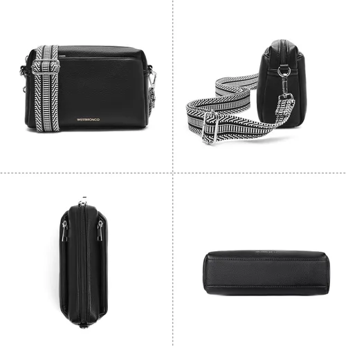 Vista 6 de WESTBRONCO Bolsos cruzados pequeños para mujer, bolsos de hombro, cartera con correa ajustable
