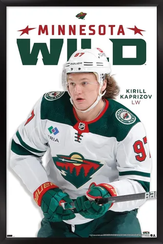 Vista 8 de Trends International NHL Minnesota Wild - Póster de pared de la serie 23 de Kirill Kaprizov, 22.4 pulgadas de largo x 14.7 pulgadas, versión