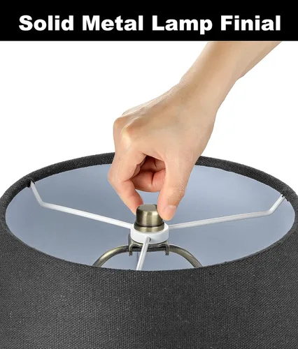 Vista 6 de Kit de soporte de arpa de lámpara de 8 pulgadas con remate y base de sillín desmontable de alta resistencia, juego de 2 accesorios de iluminación