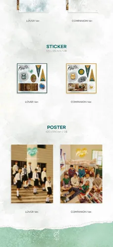 Vista 5 de EPEX Bipolar Pt.2 Prelude of Love 2nd EP Album Lover Ver 1p Poster On Pack+132p PhotoBook+2p Selfie+Story Paper+StudentCard+1p Message+Post+1p