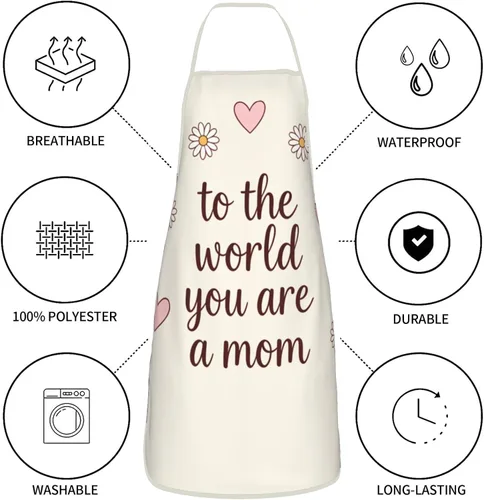 Vista 5 de Delantales de cocina para mujer, regalos para mamá, esposa, aniversario, día de San Valentín, regalos de cumpleaños para mujeres, divertido delantal