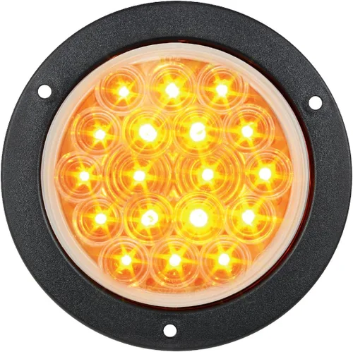 Vista 16 de GG Grand General 75870 Luz LED ámbar/ámbar (4" flota 18 brida montaje con bisel, 3 clavijas)