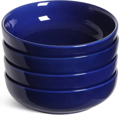 Vista 8 de LE TAUCI Tazones para pasta de 45 oz, Juego de tazones para ensalada para servir sopa, pasta, fideos, cena, platos de tazones grandes de cocina