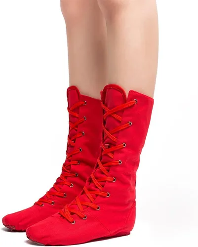 Vista 3 de MSMAX Botas de baile para adultos, zapatillas de ballet de jazz