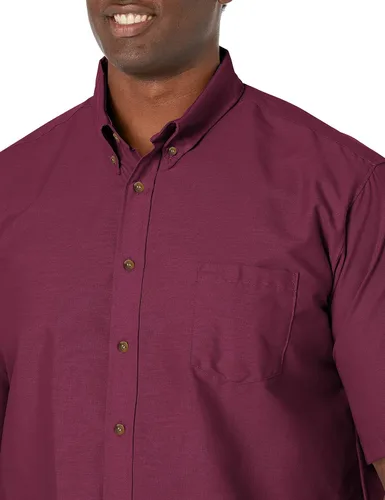 Vista 4 de Red Kap Camisa de vestir RK Poplin para hombre, Rojo