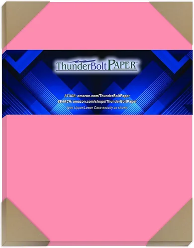 Vista 14 de Cubierta de papel de cartón de color rosa brillante de 440.9 lbs – Tarjeta de receta de 3.0 x 5.0 in, foto, tamaño del marco: cartulina