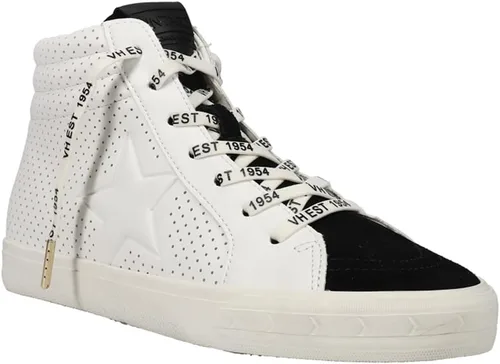 Vista 2 de VINTAGE HAVANA Womens Lester Perforated High Sneakers Shoes Casual - White