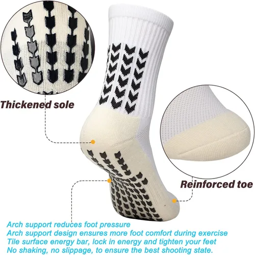 Vista 3 de Calcetines de fútbol antideslizantes, calcetines de fútbol para hombre, para fútbol, baloncesto, hockey, regalo mochila de fútbol (color al azar)