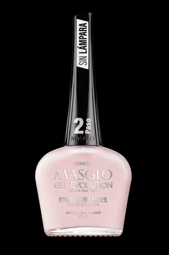 Vista 3 de MASGLO GEL EVOLUTION - Esmalte de uñas efecto gel, sin lámpara UV/Led, duración hasta 12 días, 3 unidades, base, Esmalte Frances, Brillo - Efecto