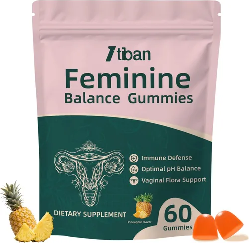Vista 9 de Gomitas de Piña para Mujeres Equilibrio de pH, Probióticos Femeninos para la Salud Vaginal, Gomitas Nutritivas Femeninas, Apoyo Inmunológico