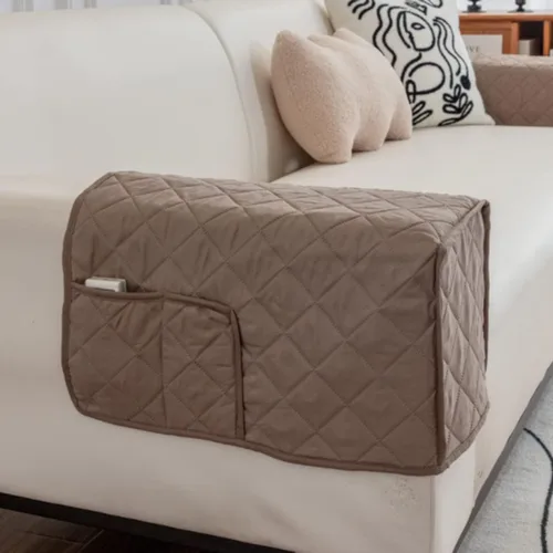 Vista 13 de Fundas antideslizantes para reposabrazos con 2 bolsillos para sofá, sillón, organizador para control remoto, teléfono, protector de brazos