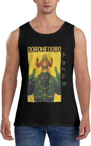Vista 6 de Anime Manga Dorohedoro Tank Top Hombre Verano Cuello Redondo Chaleco Algodón Moda Sin Mangas Camiseta