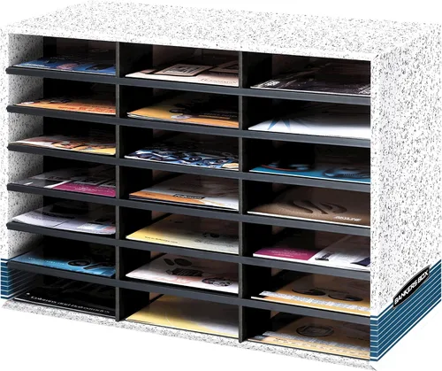Vista 2 de Fellowes Bankers Box - Clasificador de literatura de 21 compartimentos, letra (04210) Turn paper piles into organized workflows with durable